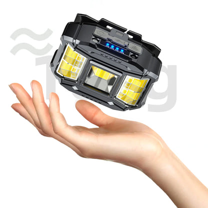 COB LED Outdoor Head Lamp USB Charging Head Mounted Flashlight