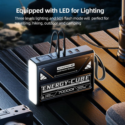 MOVESPEED LED Camping Lantern 70000mAh Large Capacity Battery w/ Rechargeable Lamp
