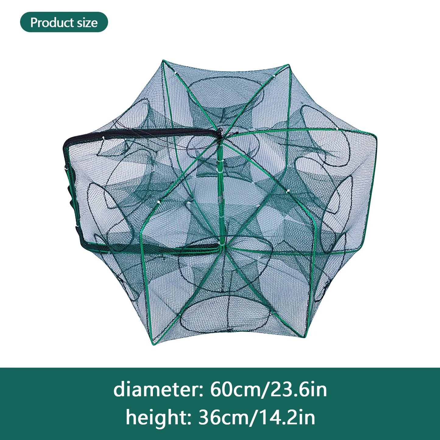 Folding lobster cage 2025  fish shrimp crayfish crab fishing net nylon material