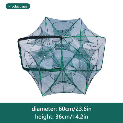 Folding lobster cage 2025  fish shrimp crayfish crab fishing net nylon material