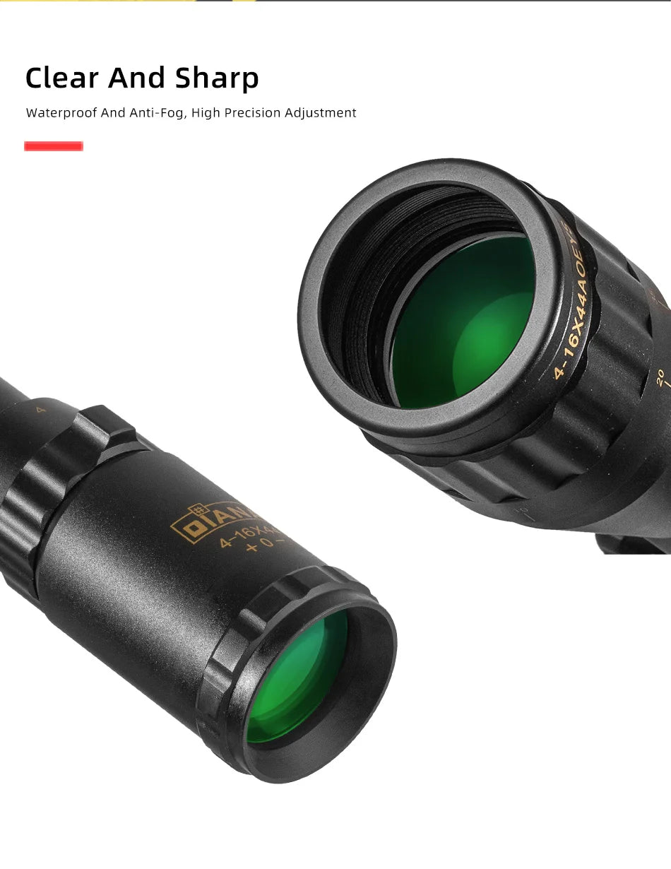 DIANA 4-16x44 Tactical Riflescope Optic Sight Green Red Illuminated