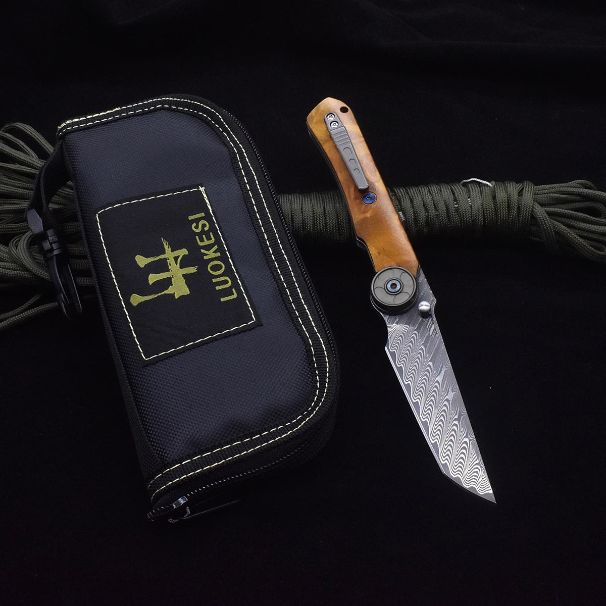 8.23 inch VG10 Damascus steel blade gold camphor wood handle folding knife Christmas gift knife fruit knife outdoor camping EDC