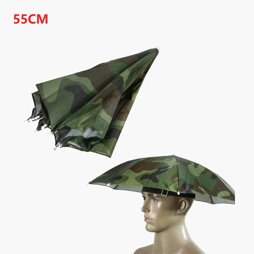 Outdoor Foldable Head Umbrella Hat