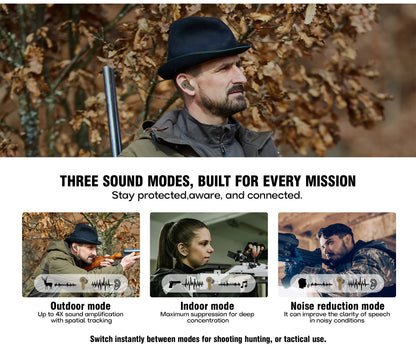 ARM NEXT tactical headset anti-noise earplugs noise-cancelling for shooting hearing protection NRR27dB Military gear hunting