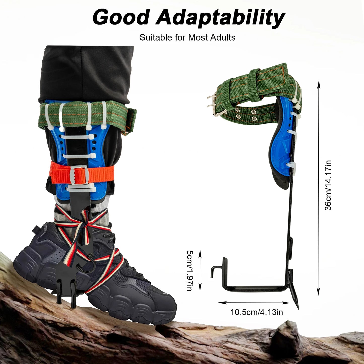 Tree Climbing Spikes Kit w/Safety Harness Gloves Double Teeth