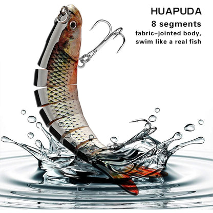 3 Pieces Freshwater and Saltwater Fishing Lures,  Realistic Bass Trout Crappie Swim Bait, Fishing Lure Set,