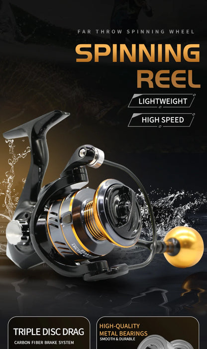 NX Fishing Reel Spinning Reel Metal Reel Cup 10KG Max Drag Power Spinning Wheel High Speed