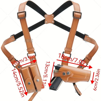 New Universal Vertical Shoulder Strap Holster Type 92 1911 Leather