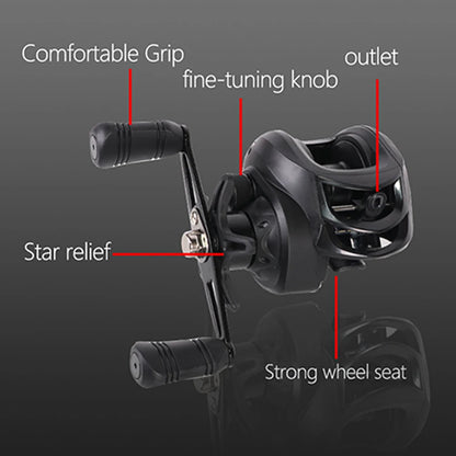High Performance Baitcasting Reel 72 to 1 Gear Ratio 10kg Drag 18 Plus 1BB Ideal for Beginners Fishing Accessories