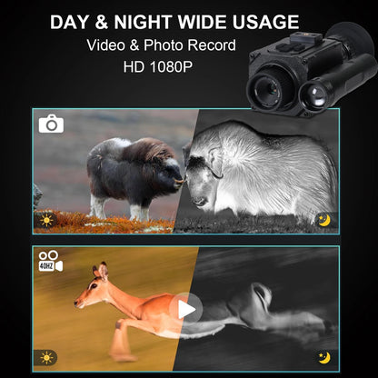 Megaorei NK006 Helmet Night Vision Monocular Long-Distance Infrared 5X Zoom 1080P