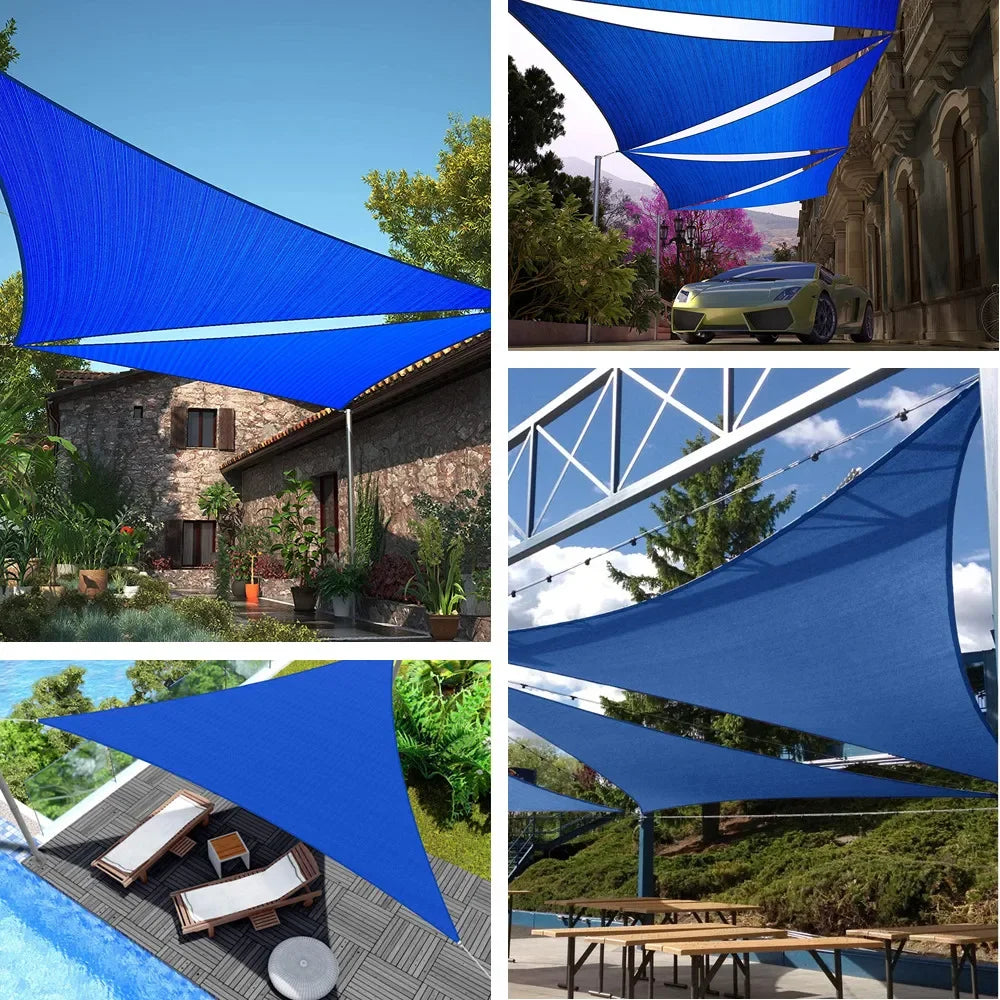 Triangle Sun Shade Sail Canopy UV Block Sunshade Sails Sunscreen for Outdoor Patio Garden Backyard Awning Sunsail with Free Rope