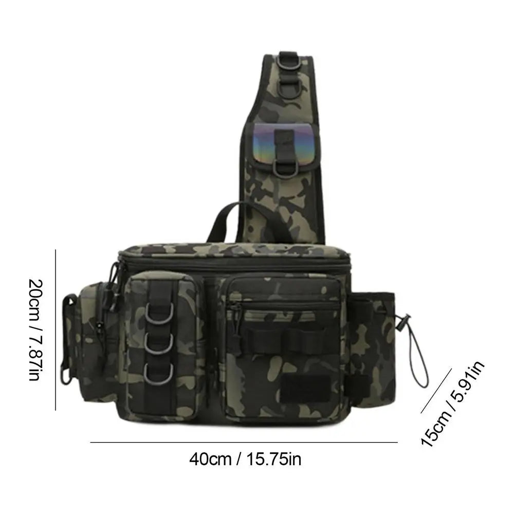 Fishing Waist Pack Sling Bag Water-Resistant  Lightweight
