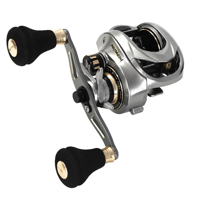 Seasir Megacuda Baitcasting Reel Drag 15KG Deep Spool 6.5:1 Aluminum Frame Carbon Side Double Handle