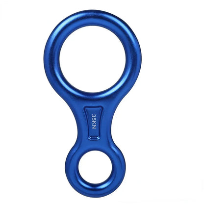 1Pcs Rock Climbing Carabine 8 Shape Rigging Descender Aluminum Figure Belay Device Abseiling 35kN Eight Ring Downhill Equipment