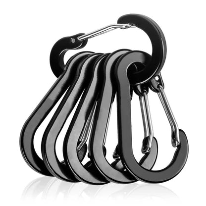 1-12PCS Carabiner Clip Set Tourist Hooks Aluminium Alloy  Carbin Buckle  Camping Karabiners