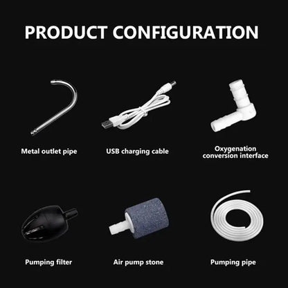 Fishing Intelligent Oxygen Pump Fish Tank Oxygen Pump Inductive Water Outflow Silent Air Pump With Lights Auto Pumping Oxygen