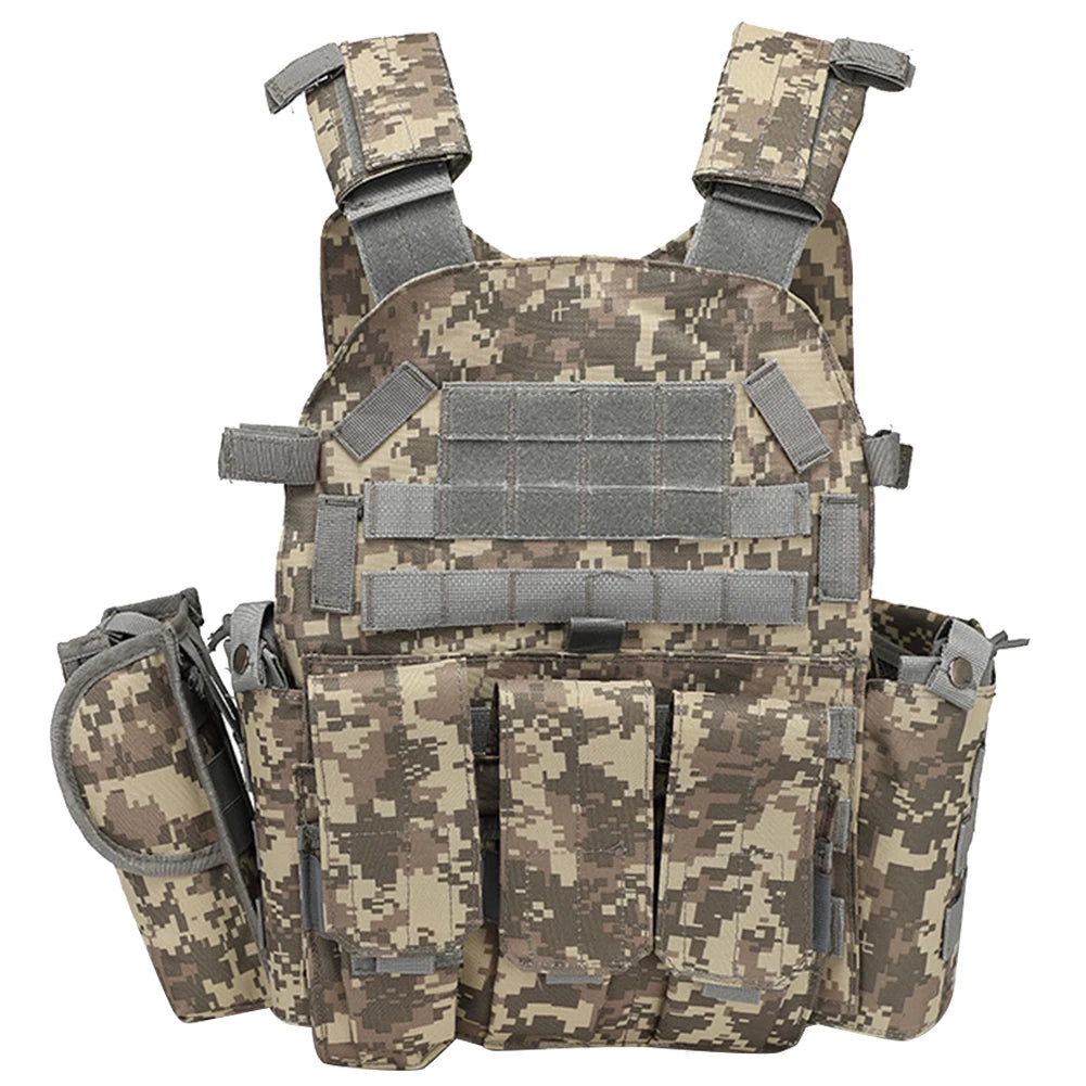 Nylon Tactical Vest Body Armor Hunting Carrier Airsoft Accessories Men Combat MOLLE Camo Military Army Vest Outdoor CS Hunting