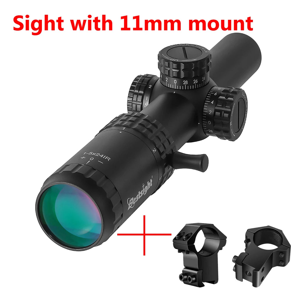 1-5X24 Tactical Optical Scope Red and Green Illuminated