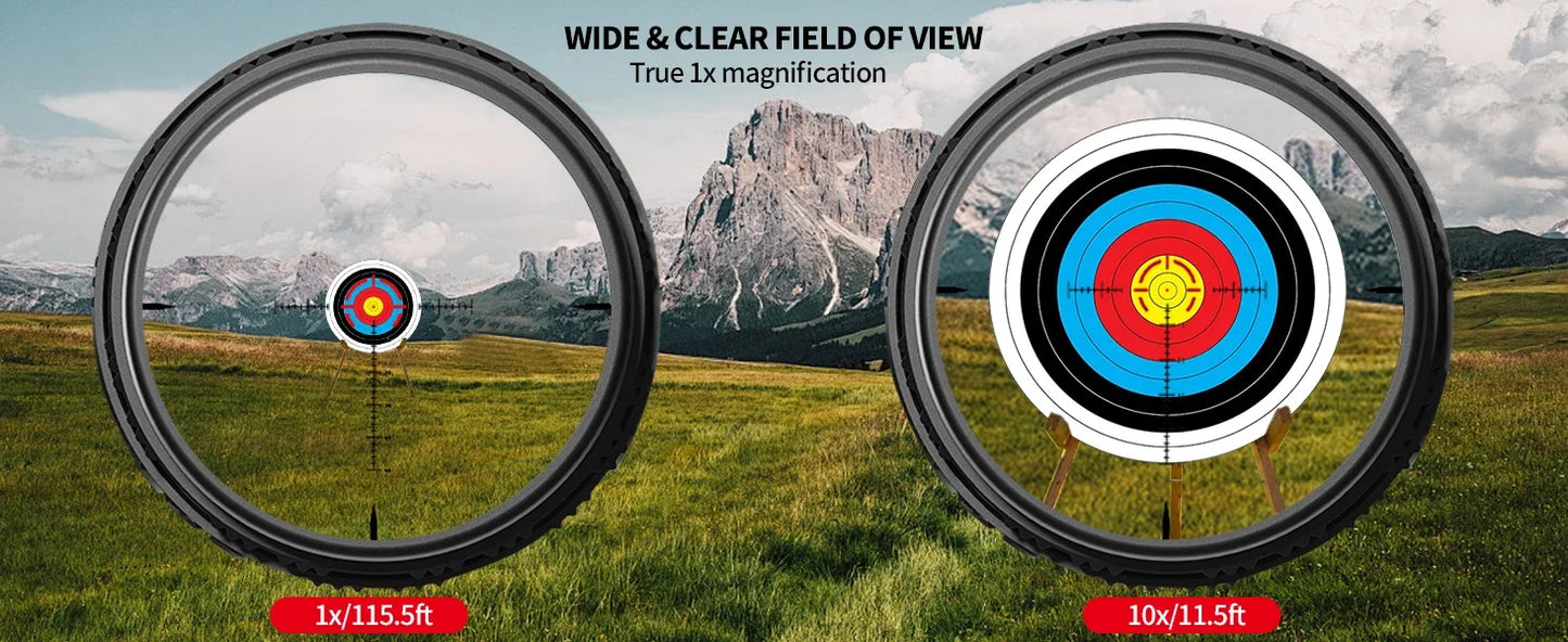 WestHunter HD GEN2 1-10X24 IR Compact Scope LPVO Optical Sights R/G Illumination 1/4MOA Reticle Hunting Riflescope