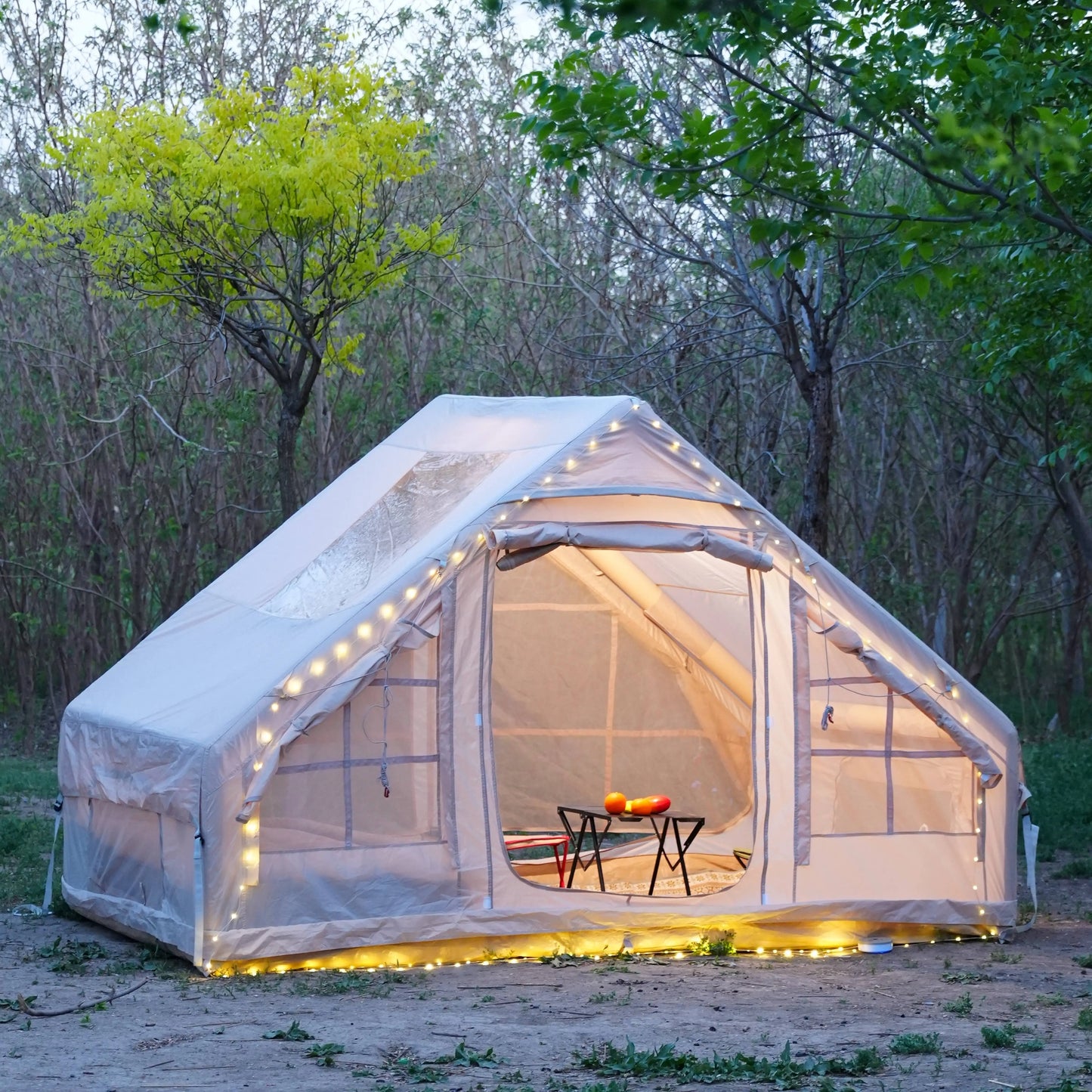Inflatable Tents For Adult Camping, Luxury Camping Tents, Inflatable Tents With Stove Plug, 4/6/8 Person Family Camping