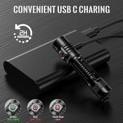 Sofirn SP31 V3.0 Powerful Tactical Flashlight SST40/519A 2000lm 18650 LED Torch USB C Rechargeable Light Lamp with Dual Switch
