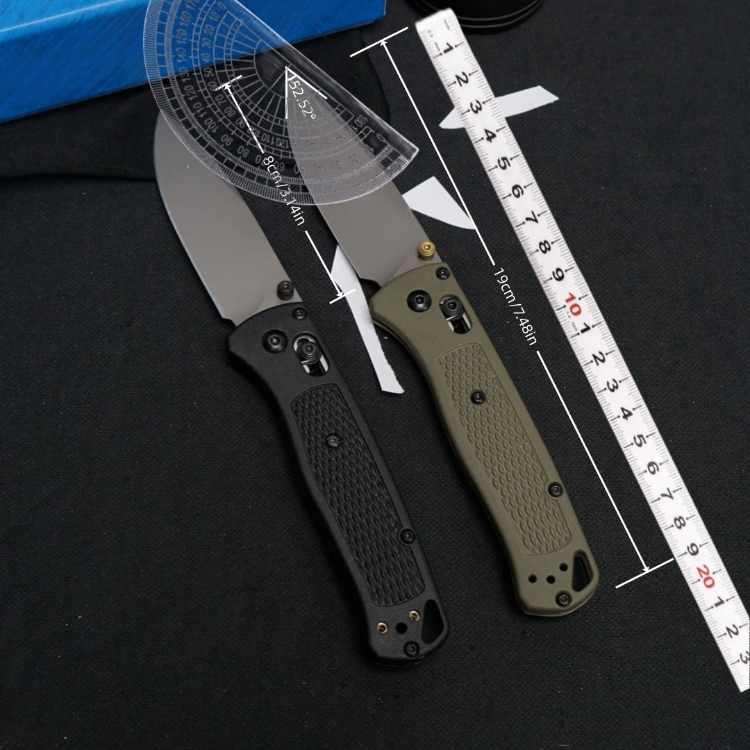 535 Outdoor Folding Knife (Military Green Grey Blade), Fiberglass Handle, Fishing, Hiking,