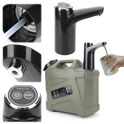 Wireless Water Pumping Device USB Rechargeable Mini Water Pump One Key Switch Auto Water Pump for Camping Water Tank