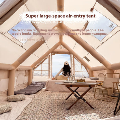 Inflatable Tents For Adult Camping, Luxury Camping Tents, Inflatable Tents With Stove Plug, 4/6/8 Person Family Camping