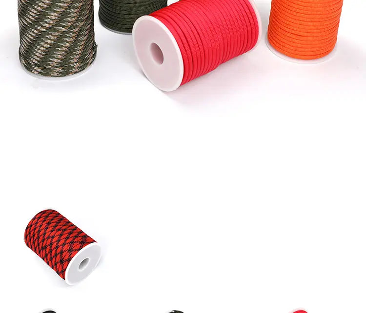 5M/15M/30M 7-Core 550 Paracord 4mm Parachute Cord Outdoor Camping
