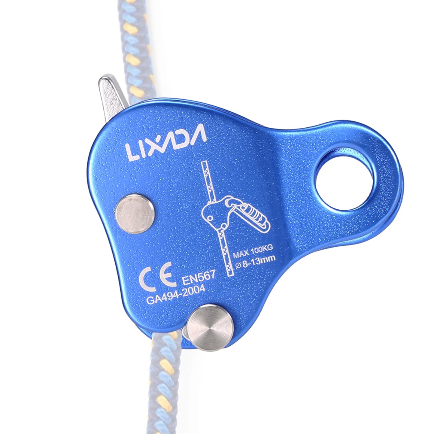 Climbing Ascender Lixada Climbing Protective Ascender 220LB Climbing  Device Rope Grip Outdoor Climbing Rigging 8-13MM Rope