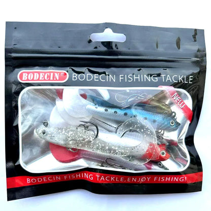 6PCS Wobblers Artificial Baits Fishing Tackle Soft Silicone Bait  Swimbait2027