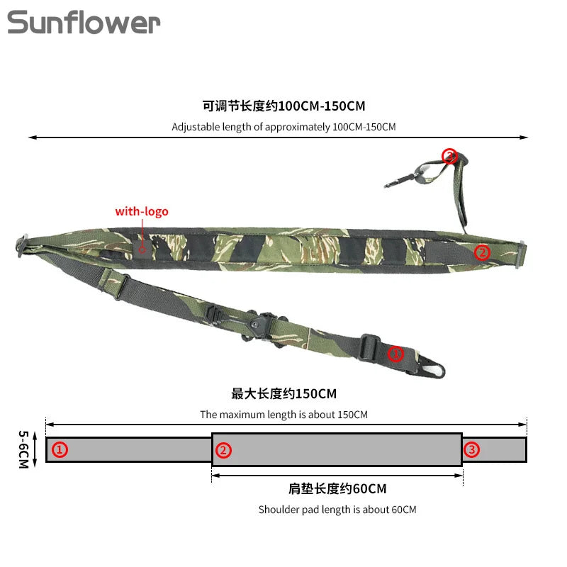 US Warehouse Tactical Nylon Rifle Sling Quick Adjustment 2 Point Padded