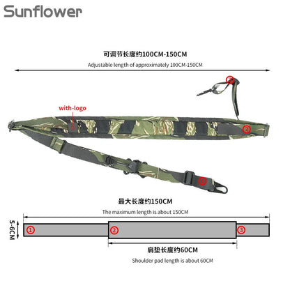 US Warehouse Tactical Nylon Rifle Sling Quick Adjustment 2 Point Padded