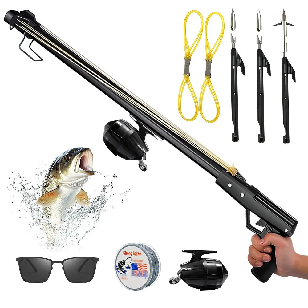 Fishing Slingshot Rod with Reel   Aluminum  Fishing Device