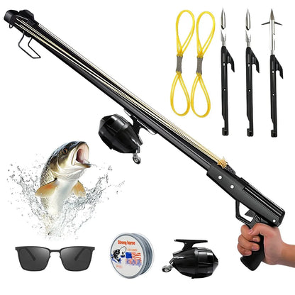 Fishing Slingshot Rod with Reel   Aluminum  Fishing Device
