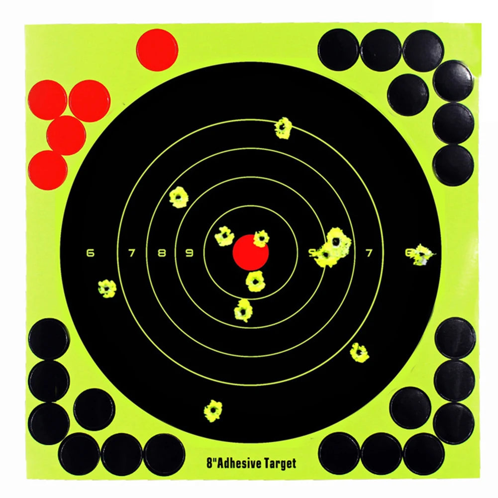 100-10PCS 8-inch Splatter Target High Visibility Adhesive Shooting Target Stickers Reactive