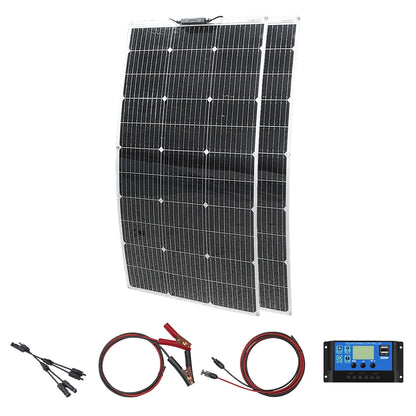 12V Flexible Solar Panel 600W 100W 200W 300W 400W 500W Bendable Waterproof Monocrystalline