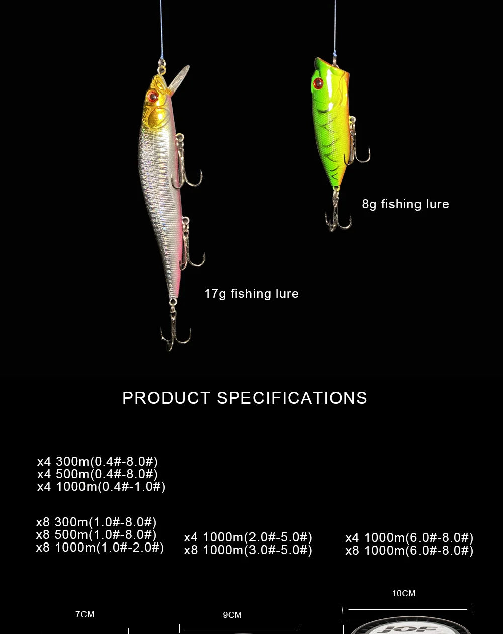 JOF 8 Strands 1000M 500M 300M Carp Fishing Line Braided PE Multifilament X8 Threads Weaves 20-100LB Peche Accessoire