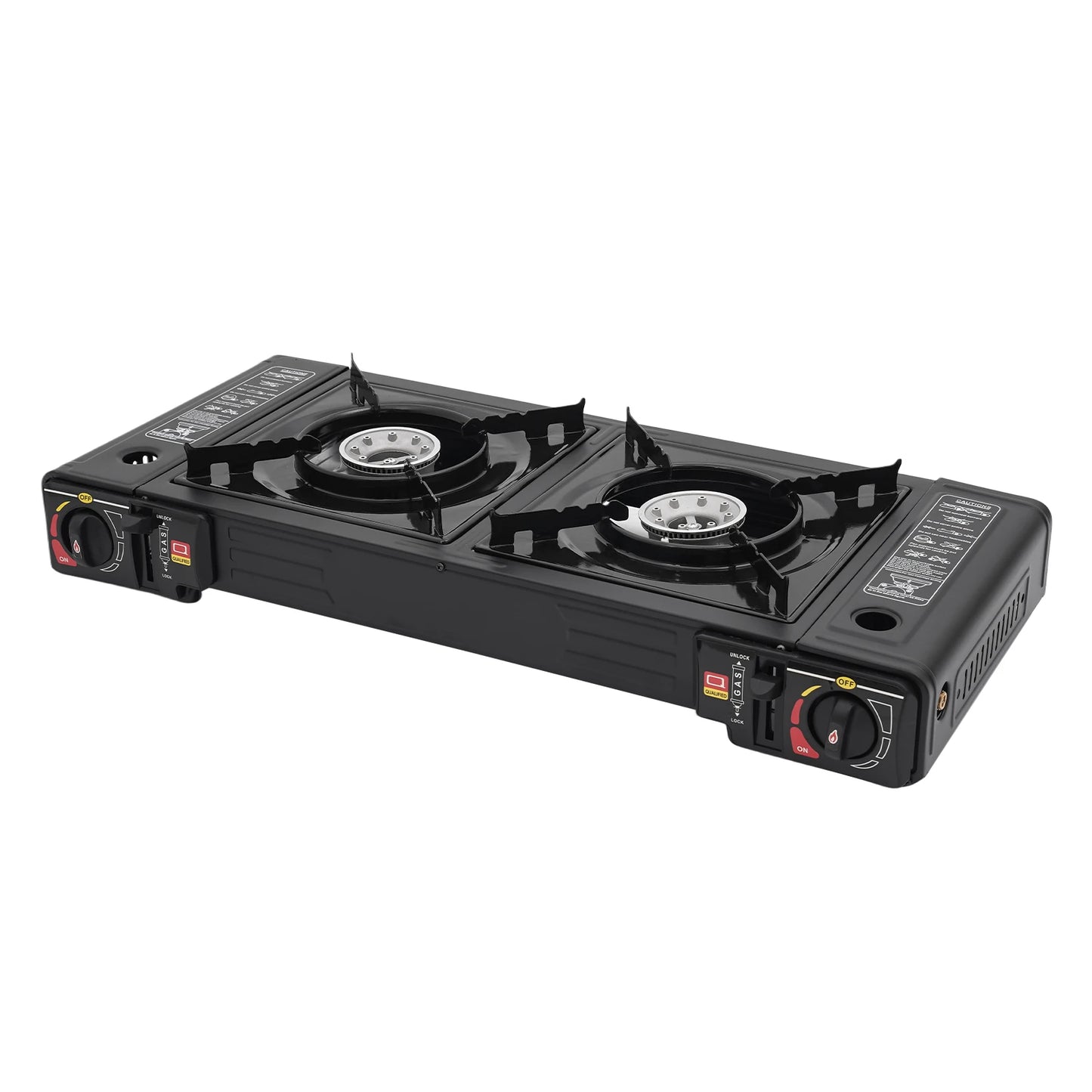 Portable Camping Stove with Storage Case, 2 Burner