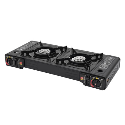 Portable Camping Stove with Storage Case, 2 Burner