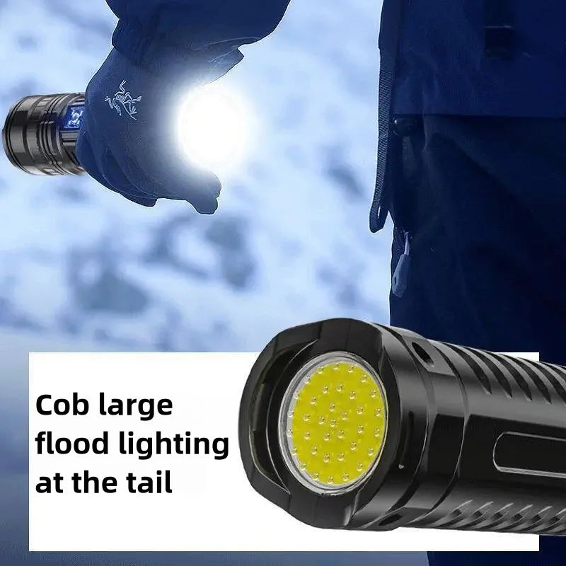 10000W Built-in Battery Flash Light Emergency Spotlights 9km 990000000LM 25000mah