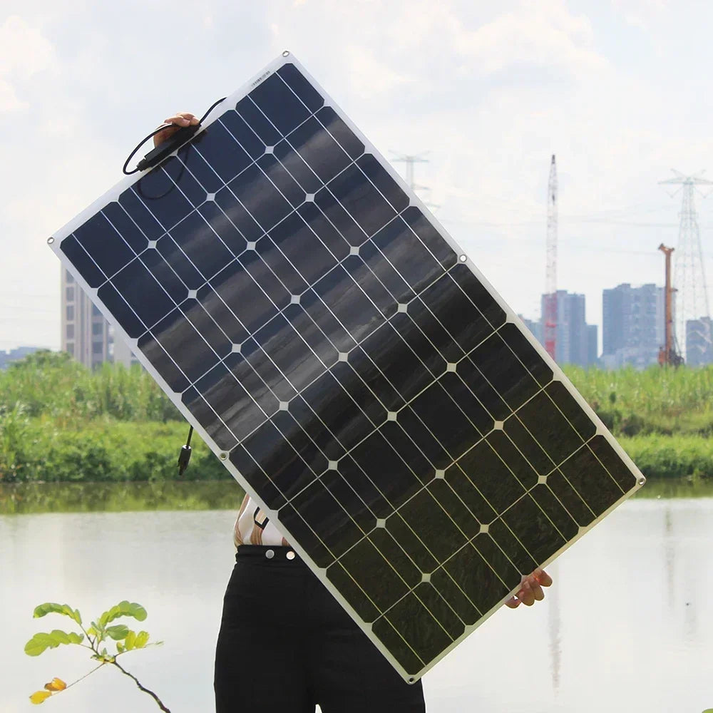 12V Flexible Solar Panel 600W 100W 200W 300W 400W 500W Bendable Waterproof Monocrystalline