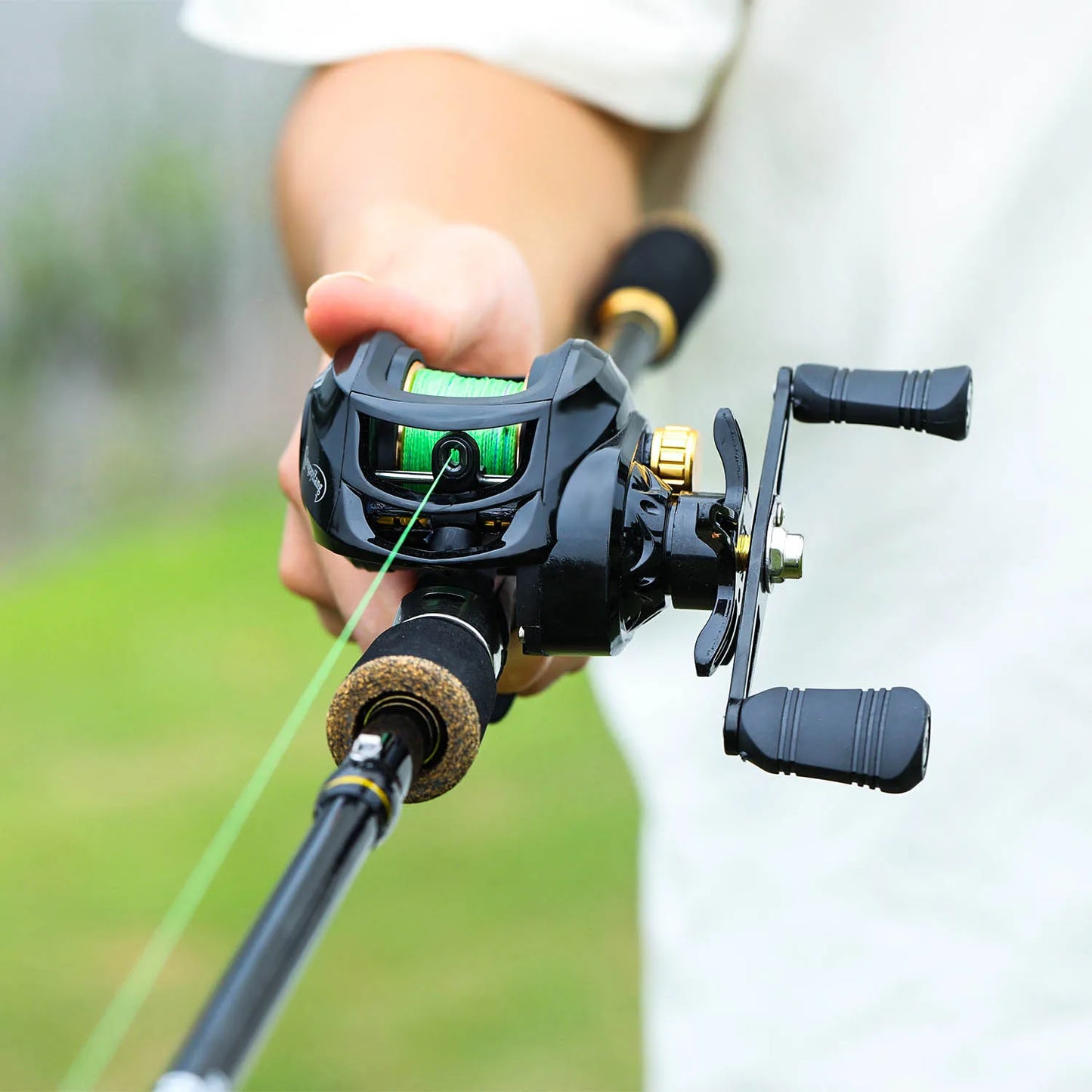 Sougayilang Baitcasting Fishing Rod and Reel Set 1.6m-2.1m Telescopic Fishing Rod Reel Combo Full Kit