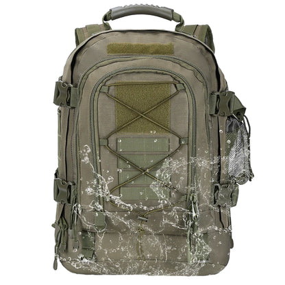 LQARMY 60L Male Travel Tactical backpack  Hiking Camping  Expandable