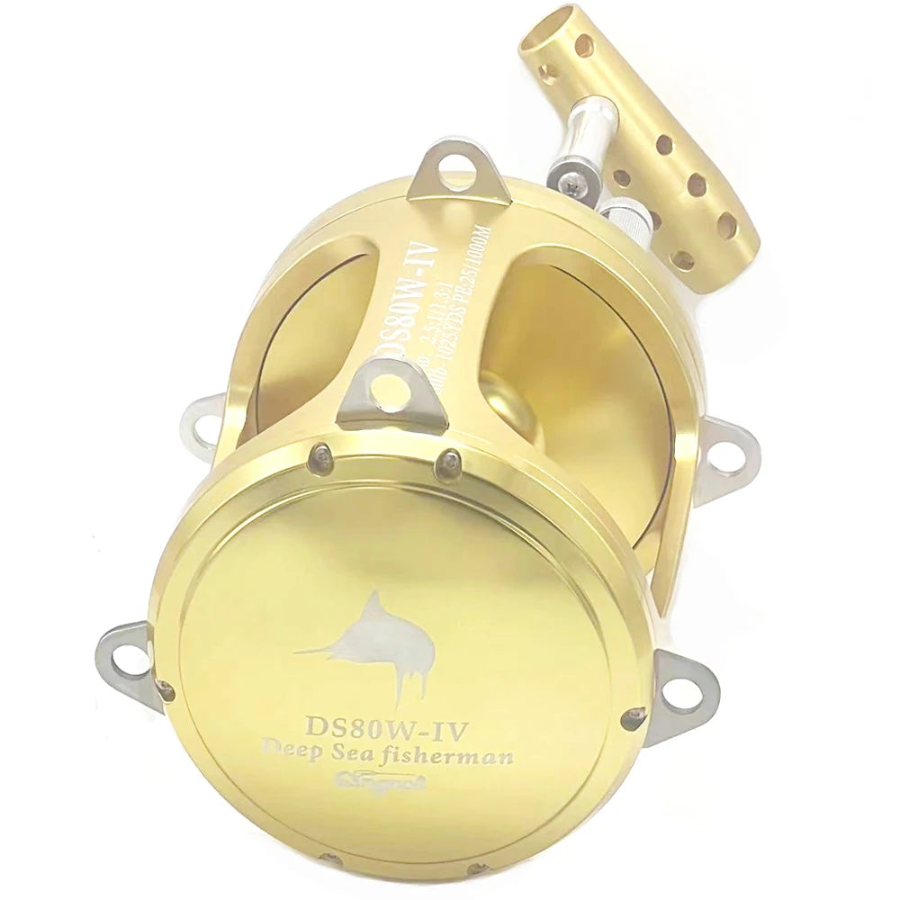 Professional Windlass Sea Boat Fishing Reel, Max Drag Slow Jigging, Drums Coil, Trolling Drums, 80W, 50W, 30kg Max, New, 2024