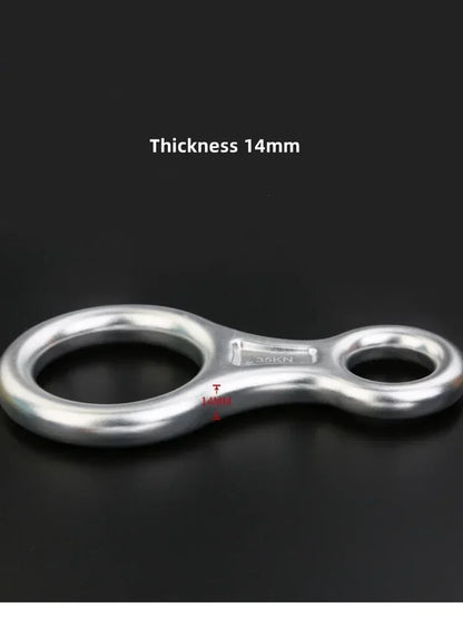 1Pcs Rock Climbing Carabine 8 Shape Rigging Descender Aluminum Figure Belay Device Abseiling 35kN Eight Ring Downhill Equipment