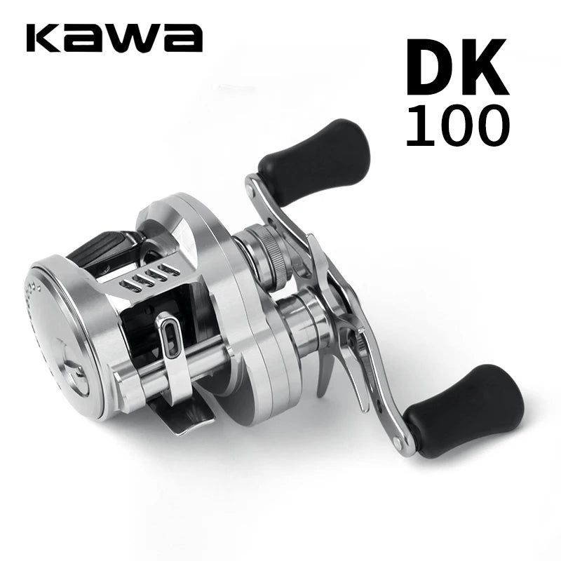 Kawa Fishing Reel Cast Drum Wheel DK100/150/200 Drag 7/15kg Casting Reel12+1BB Weigt 188/203g Metal Body Handle With Rubber Knob