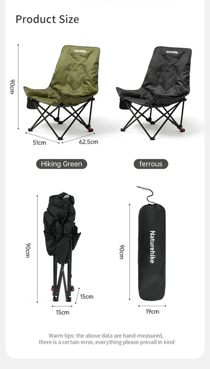 Naturehike Sea Star Recliner Outdoor Folding High Back Moon Chair 2-Position Adjustable Portable