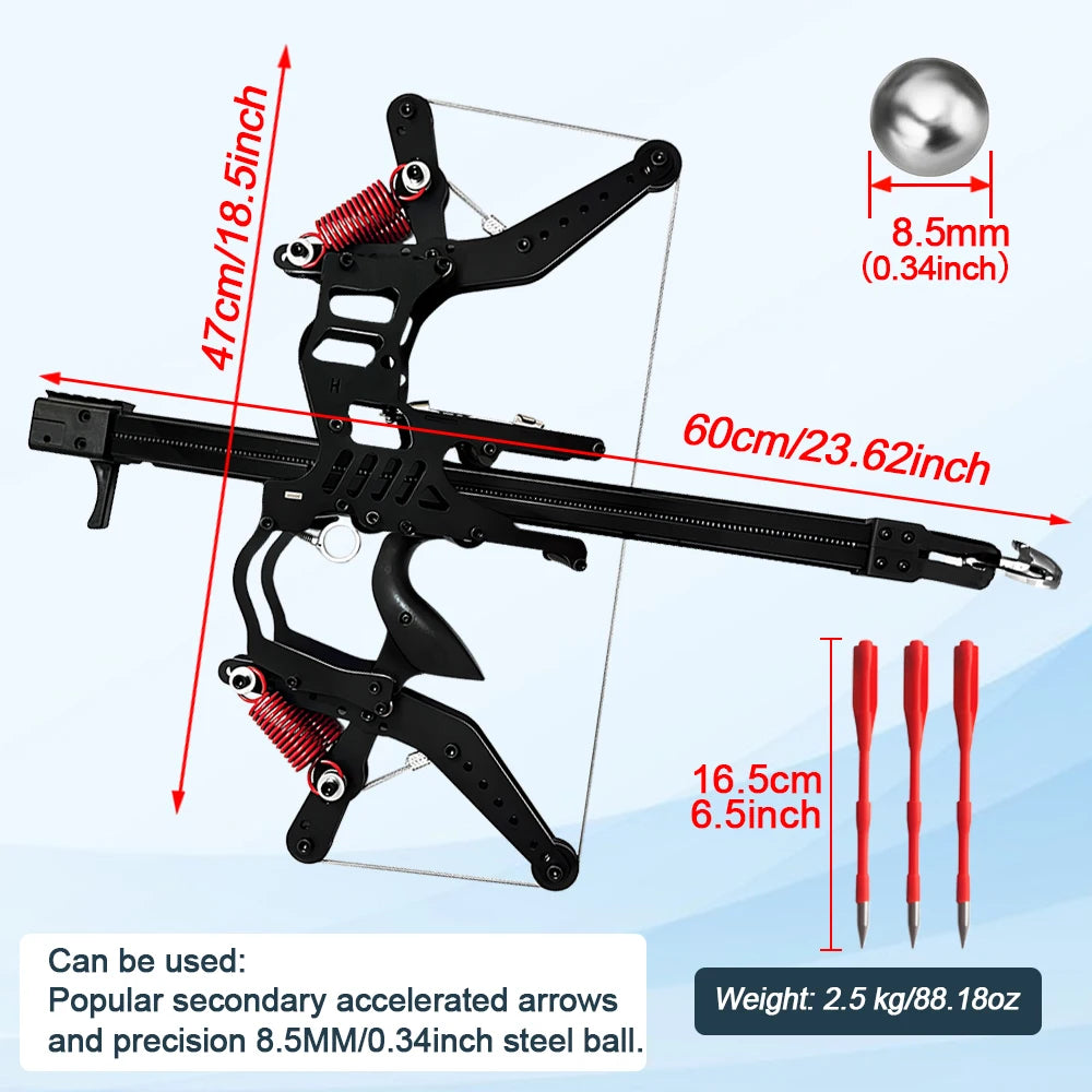 Fire Dragon Dual-Use Compound Bow with Fishing Reel and Sight-Fast Shooting Speed, Ultra-Stable for Hunting, Fishing and Archery