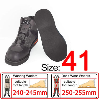 Fly Fishing Shoes, Fishing Waders Shoes, Felt Sole With Or Without Nails Fishing Boots, Self-lock Hunting Fishing Equipment